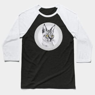 Caracal Portrait in mono and selective color digital art Baseball T-Shirt